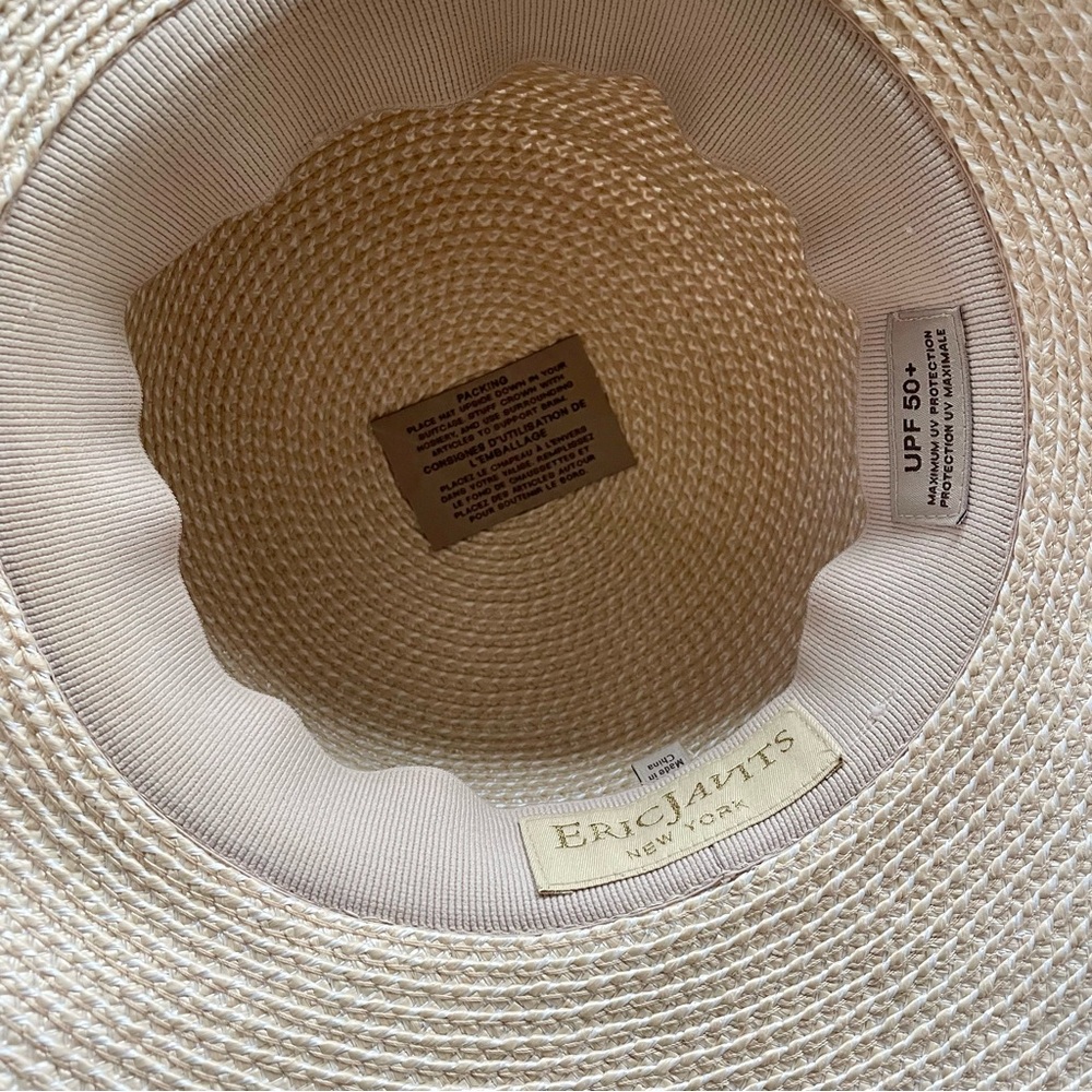 NWOT Eric Javits Hampton Squishee Straw Hat, Cream - Picture 4 of 5